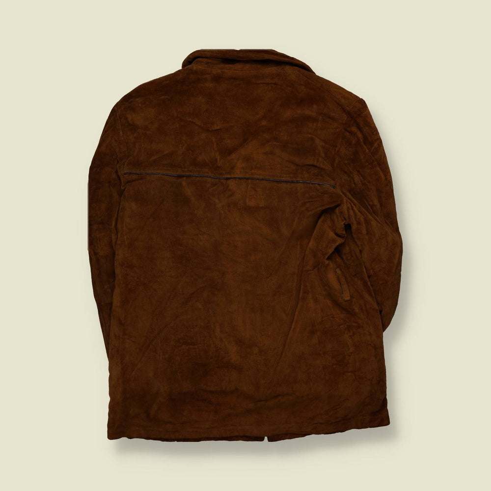 1970s | Campus | Corduroy Sherpa-Lined Coat | Brown - L