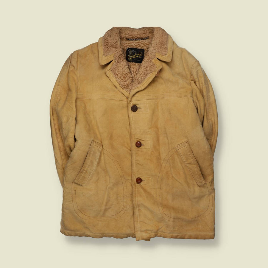 1960s | Casualcraft | Chamois Sherpa-Lined Coat | Tan - XXL