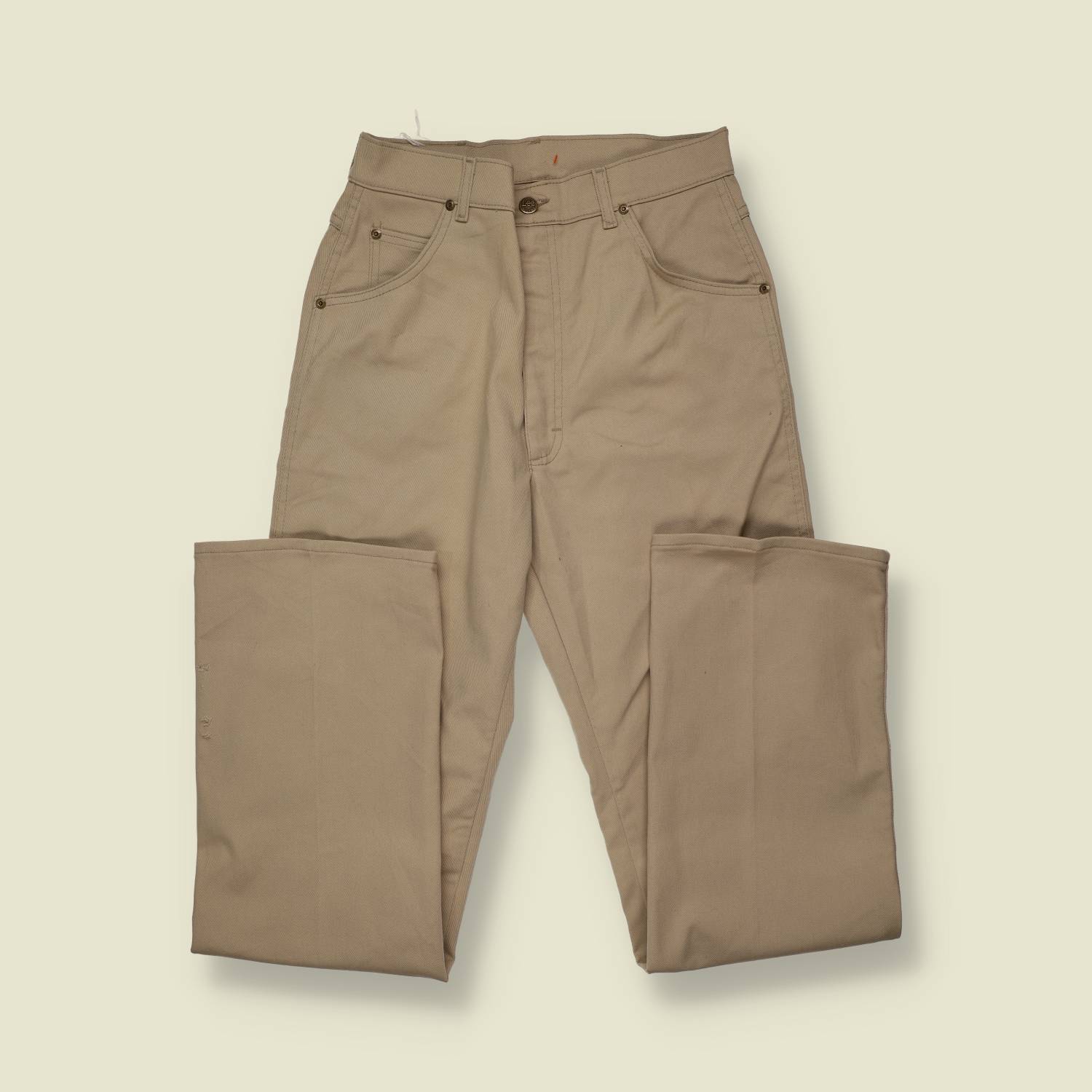 1970s-80s | Lee | Riders Cotton Trousers | Khaki - w28