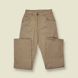 1970s-80s | Lee | Riders Cotton Trousers | Khaki - w28