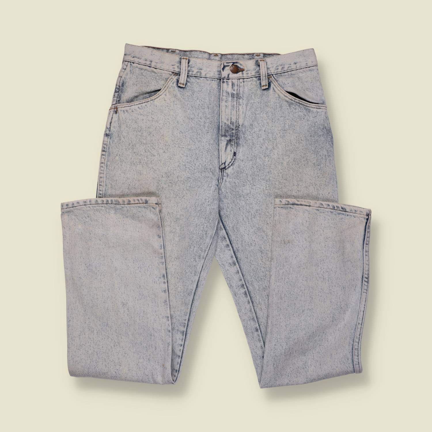 1980s | Rustler | Denim Jeans | Acid Wash - w30