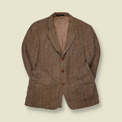 1980s | Harris Tweed | Blazer | Brown - L