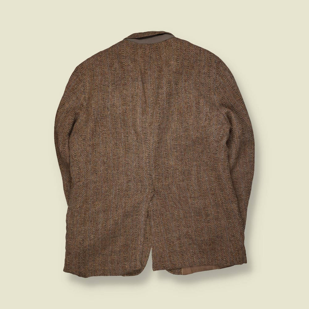 1980s | Harris Tweed | Blazer | Brown - L