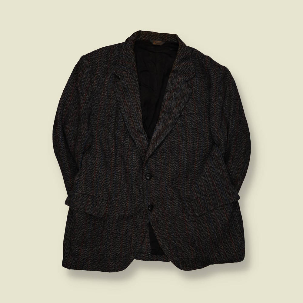 1980s | Harris Tweed | Blazer | Grey - XXL