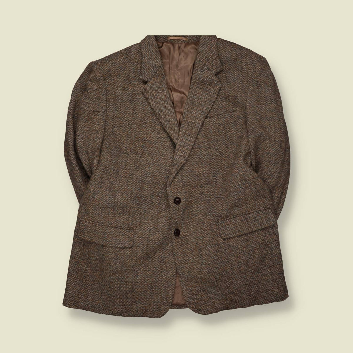 1980s | Harris Tweed | Blazer | Brown - XXL