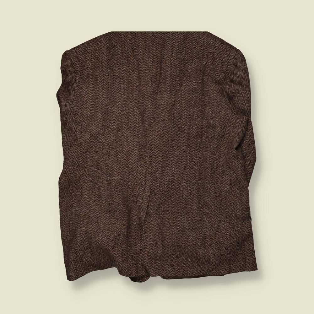 1980s | Harris Tweed | Blazer | Brown - 5XL