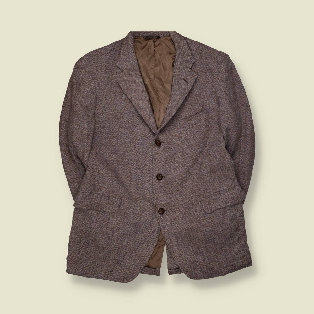 1970s | Harris Tweed | Blazer | Grey - L