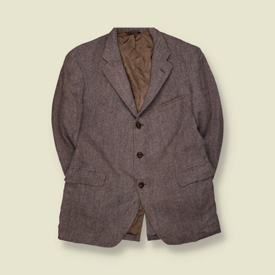 1970s | Harris Tweed | Blazer | Grey - L