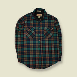 1970s | Trails End | Flannel Shirt | Green - L