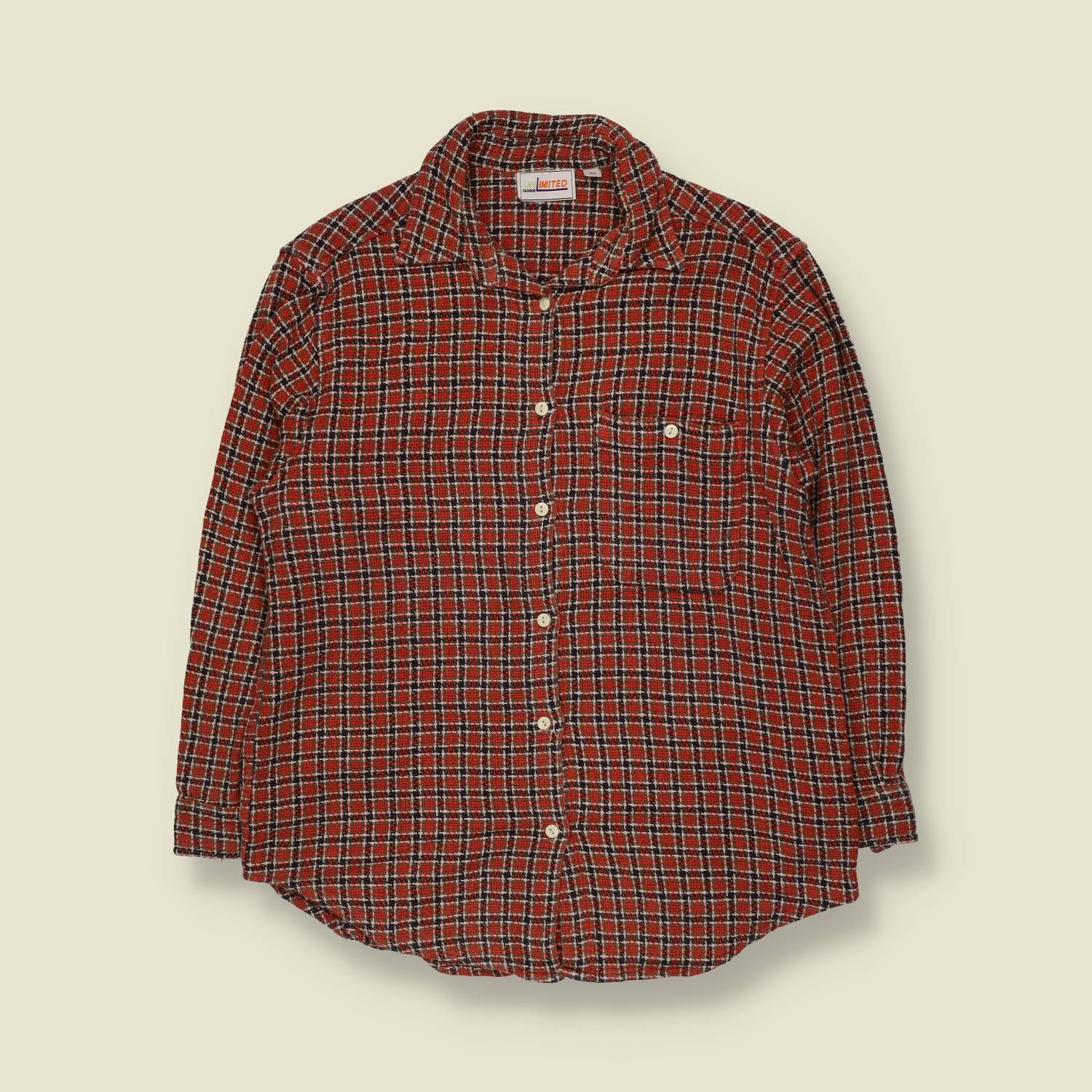 1970s | Unlimited | Cotton Shirt | Red - S