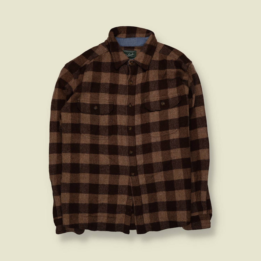 1990s | Woolrich | Wool Shirt | Brown - 4XL