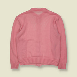 1970s | Pointelle Knit Cardigan | Pink - 12