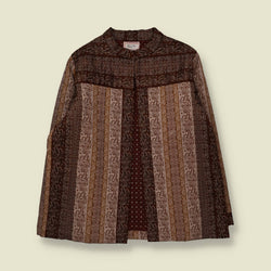 1980s | Moo’s Modes | Quilted Paisley Jacket | Brown & Cream - 18