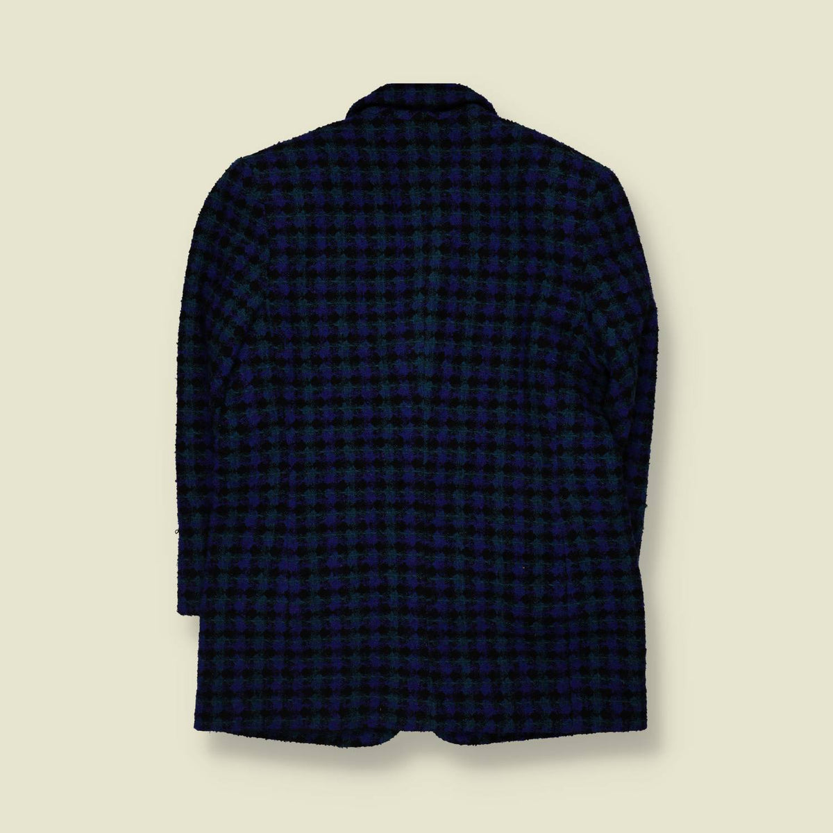 1980s | Jennifer Moore | Plaid Wool Blend Blazer | Blue & Black - 14