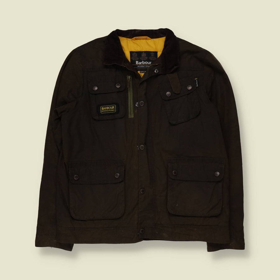 2000s | Barbour International | Waxed Field Jacket | Dark Brown - 14