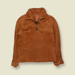 1960s | Velour Lace-Up Blouse - 12