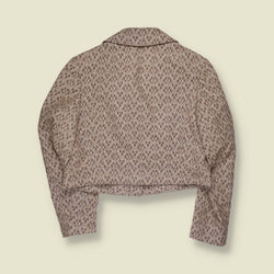 1970s | Cropped Check Jacket | Beige & Brown - 10