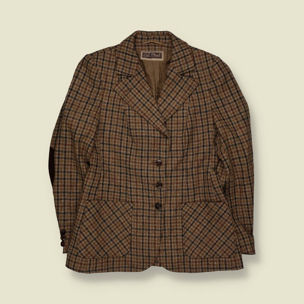1970s | Gil Bret | Plaid Blazer | Brown & Tan - 10