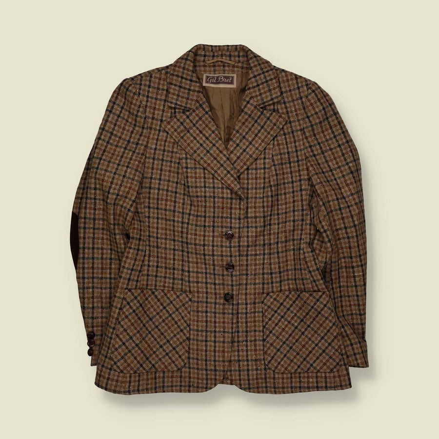 1970s | Gil Bret | Plaid Blazer | Brown & Tan - 10