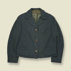 1970s | Textured 2-Piece Skirt Suit | Teal - 12