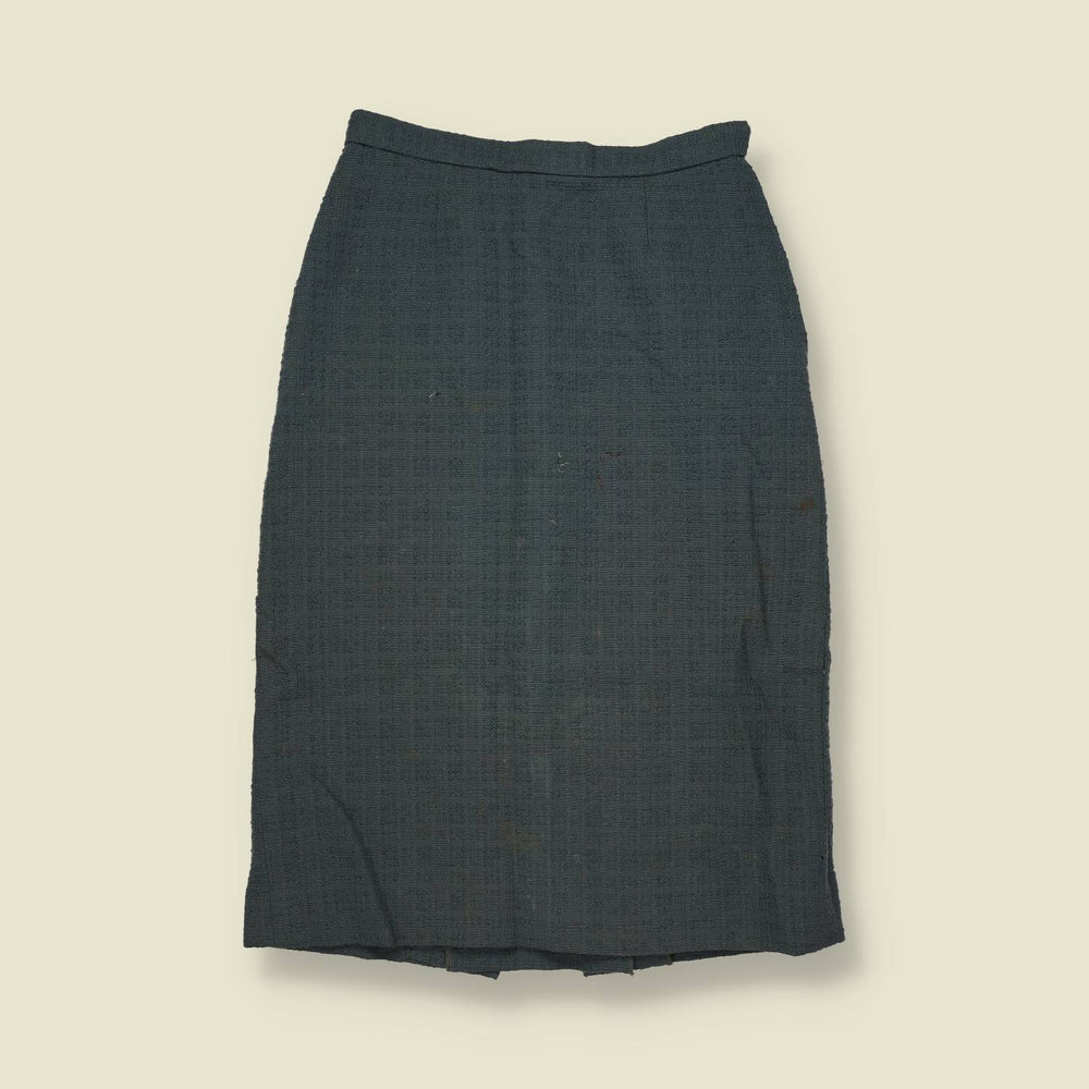 1970s | Textured 2-Piece Skirt Suit | Teal - 12
