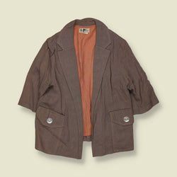 1960s | Joan Frederics | Linen Blazer | Taupe - 10
