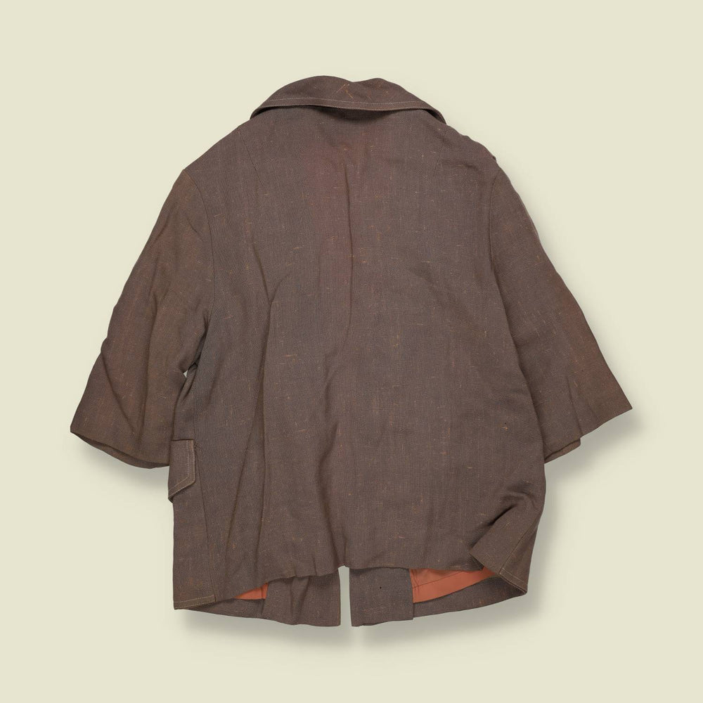 1960s | Joan Frederics | Linen Blazer | Taupe - 10