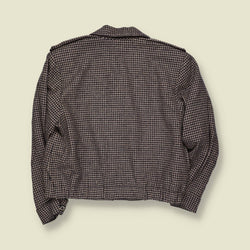 1970s | Pendleton | Pure Virgin Wool Houndstooth Jacket | Brown & Cream - 10