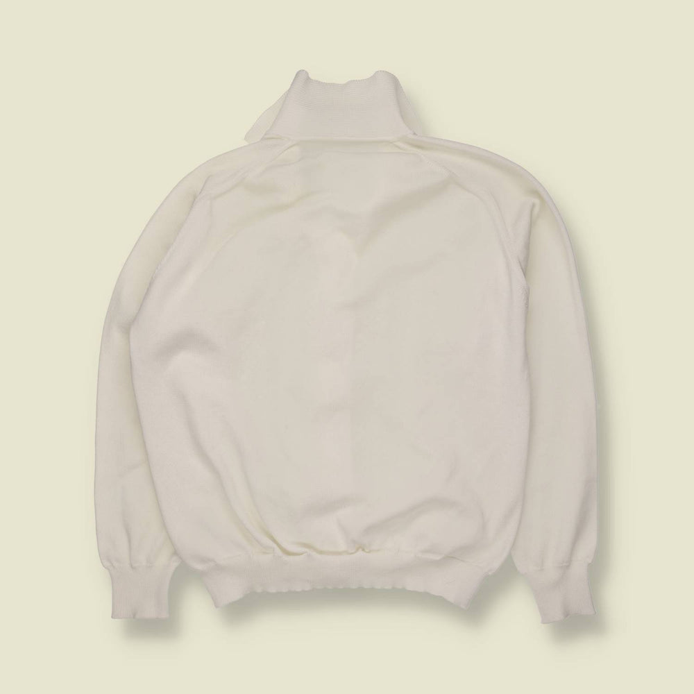 1970s | Textured Knit Cardigan | White - 12