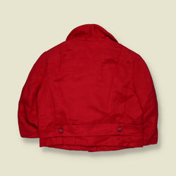 1950s | Rich Schwartz | Cropped Satin Blazer | Red - 10