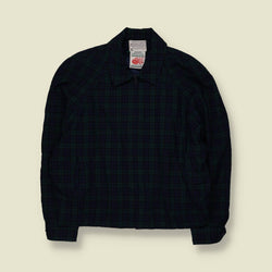 1970s | Pendleton | Tartan Wool Bomber Jacket | Navy & Green - 16