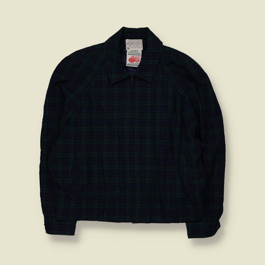 1970s | Pendleton | Tartan Wool Bomber Jacket | Navy & Green - 16