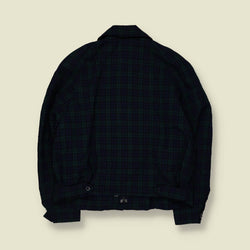 1970s | Pendleton | Tartan Wool Bomber Jacket | Navy & Green - 16