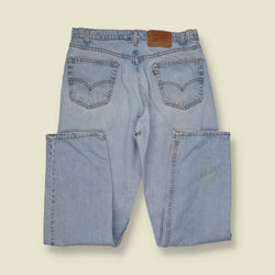 1990s | Levi’s | 550 Made in USA Jeans | Light Wash Blue - 34"