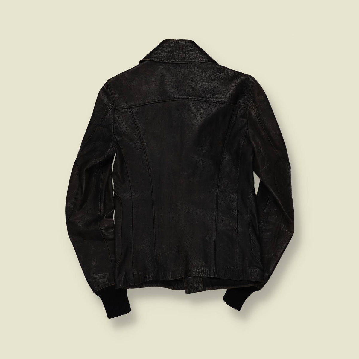 1970s | Leather Flight Jacket | Black - XS