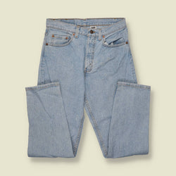 1990s | Levi’s | 550 Made in USA Jeans | Light Wash Blue - 32"