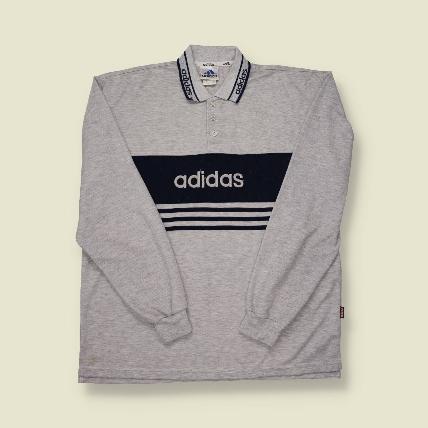 Y2K Adidas Polo Sweater - XXL
