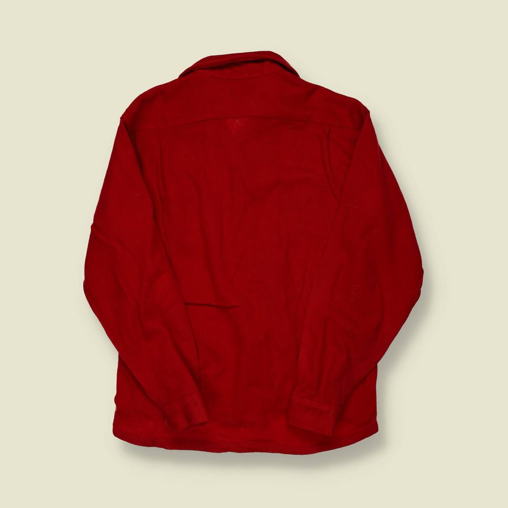 1950s–60s | McGregor | Wool Loop-Collar Shirt – Red - S
