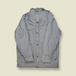1990s | Woolrich | Hooded Mountain Parka – Light Grey - S