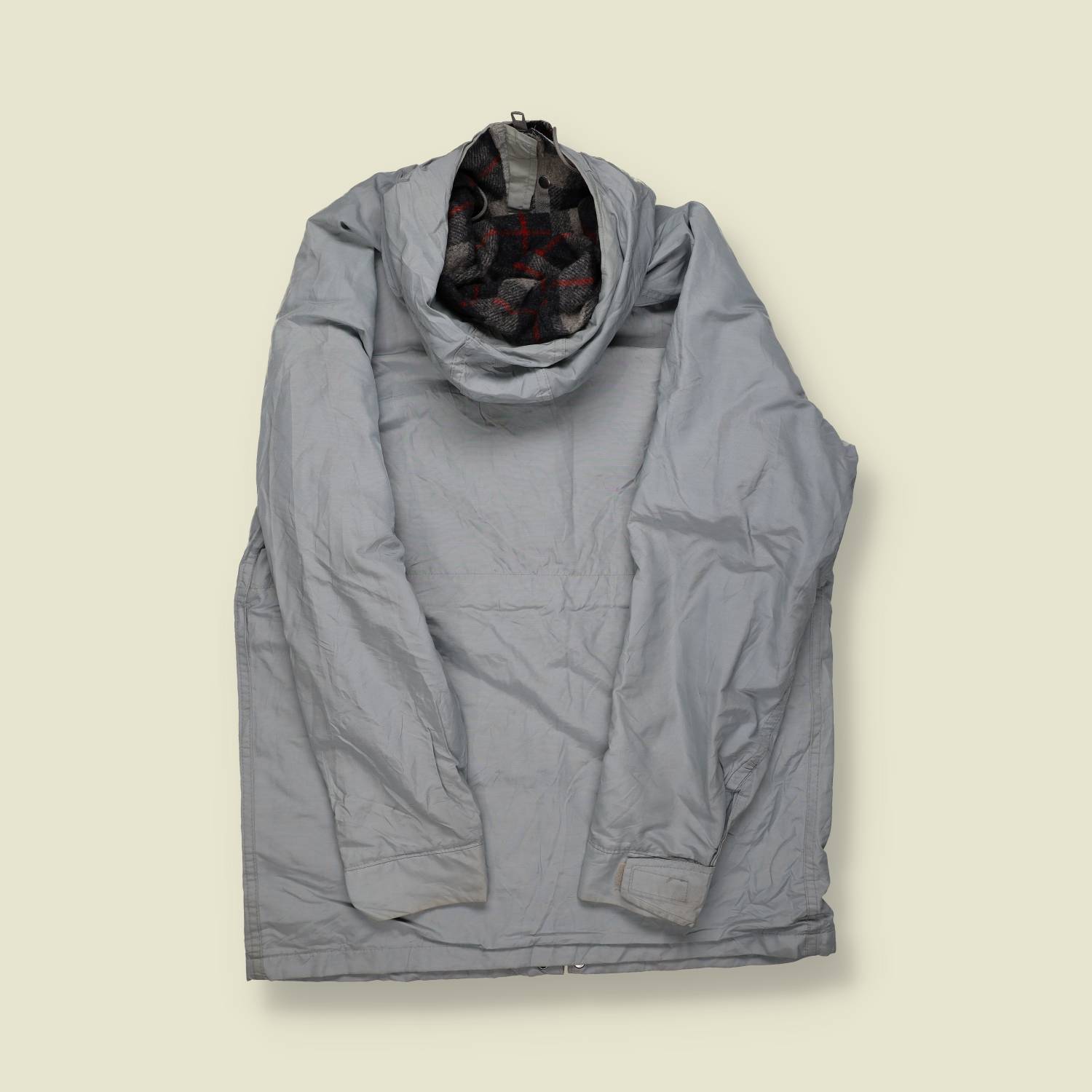 1990s | Woolrich | Hooded Mountain Parka – Light Grey - S