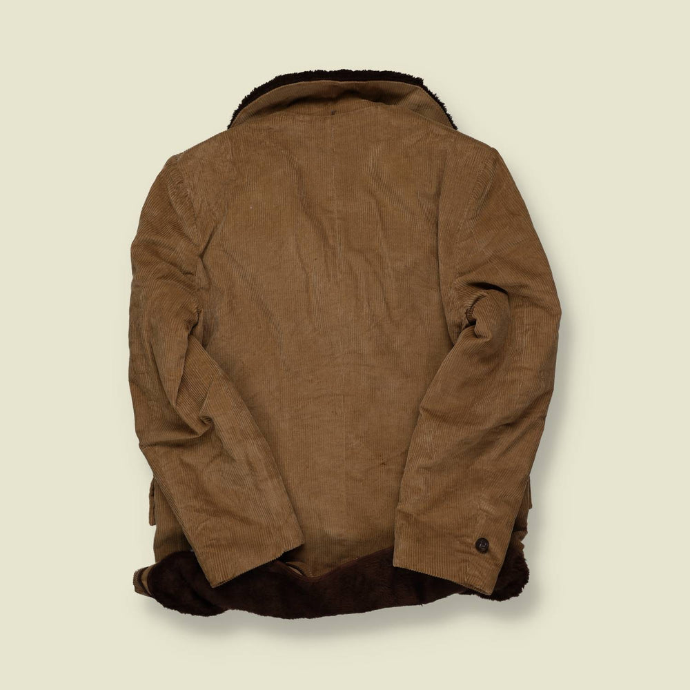 1970s | Sears | Corduroy Sherpa Coat – Brown - S