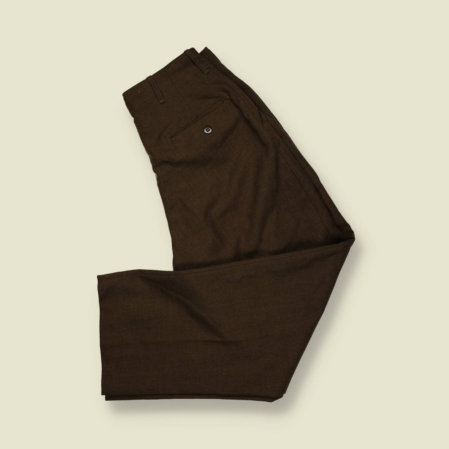 1940s | U.S. Army | Wool Field Trousers – Olive - w32