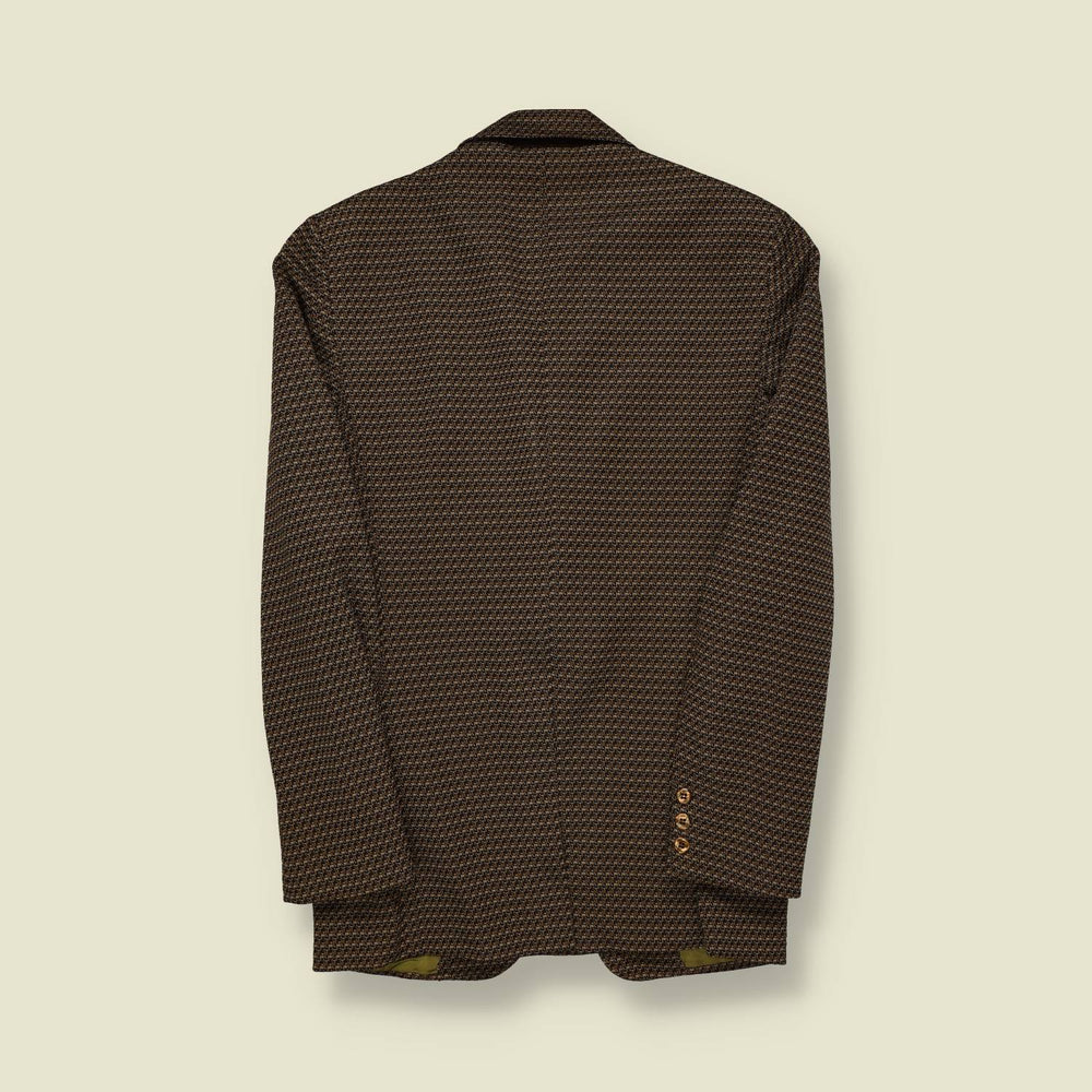 1960s–70s | Sport Coat – Brown/Green Micro-Pattern - XS