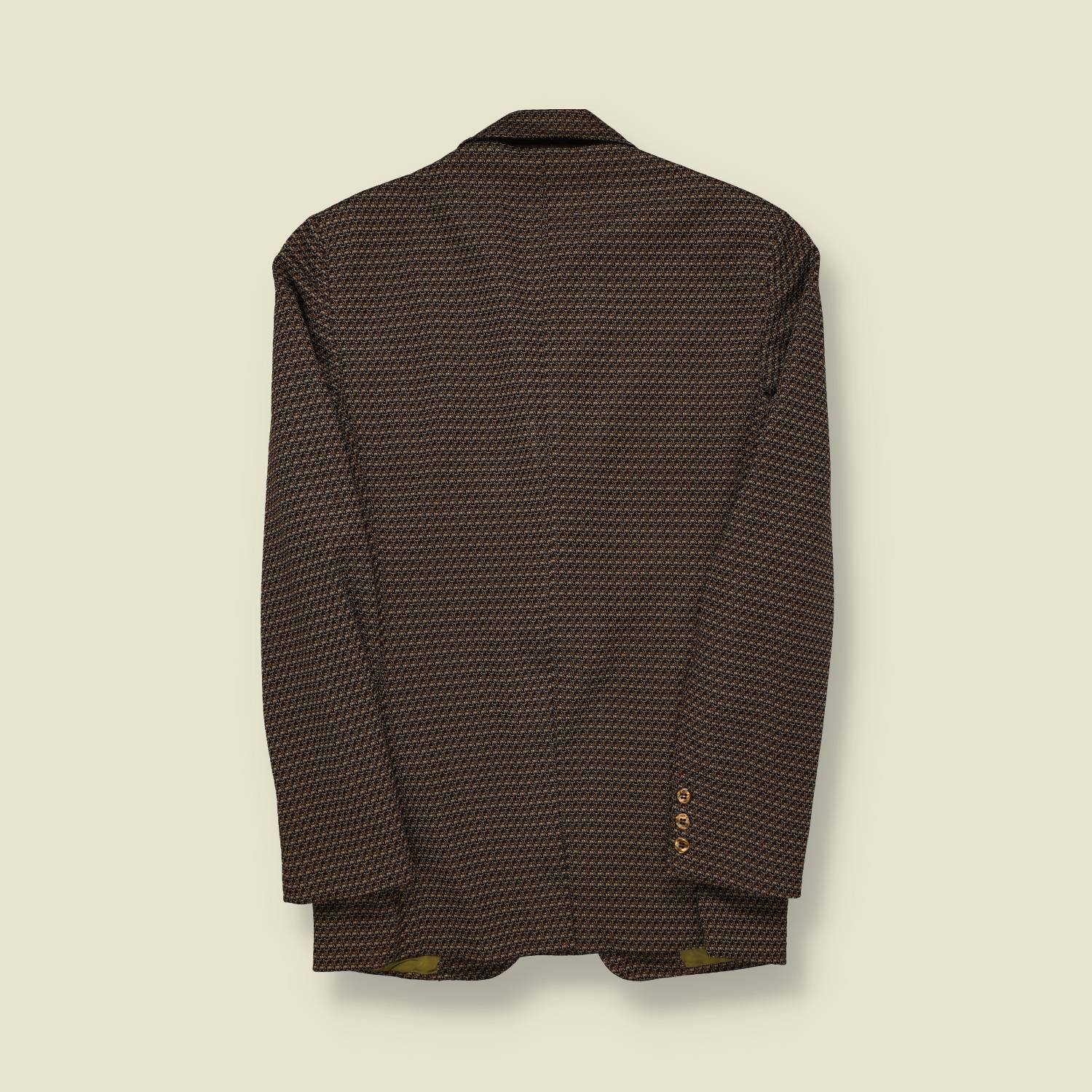 1960s–70s | Sport Coat – Brown/Green Micro-Pattern - XS