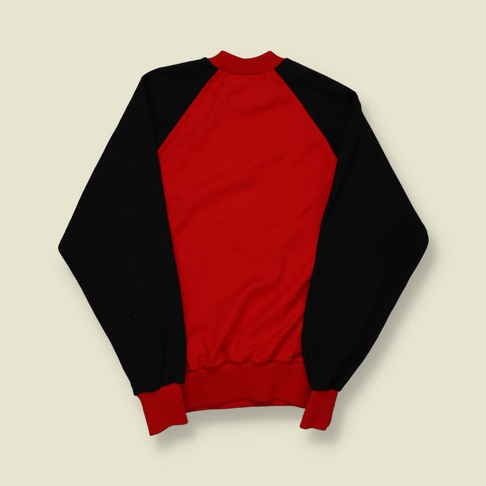 1970s | Olympics Raglan Jersey Sweatshirt – Black/White/Red - XS