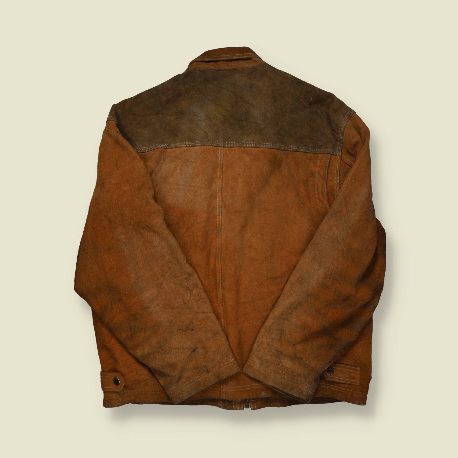 1980s–90s | Quality Casuals Leathers | Suede Jacket w/ Fireman Clasps – Brown - S/M