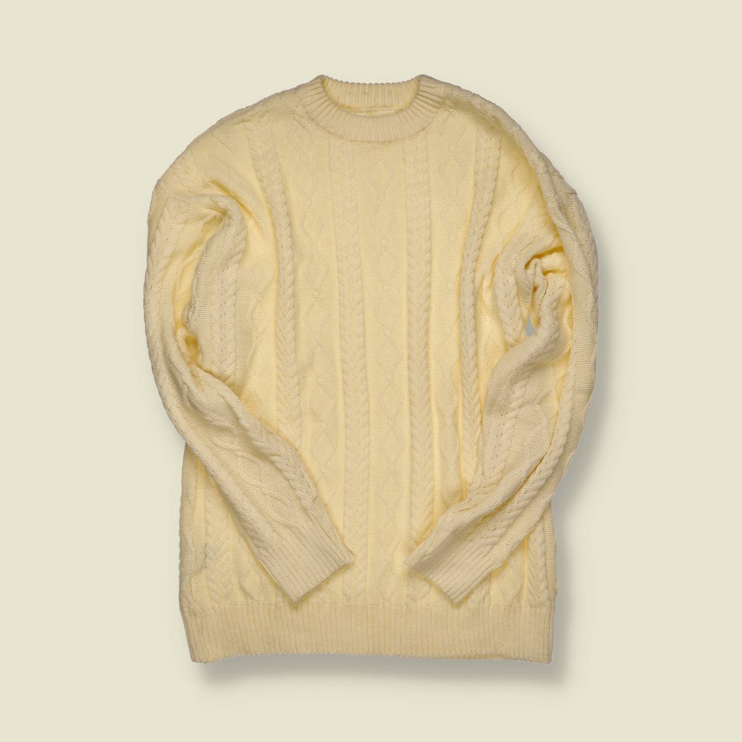 1970s | Unknown | Cable Knit Jumper – Cream - XS/S