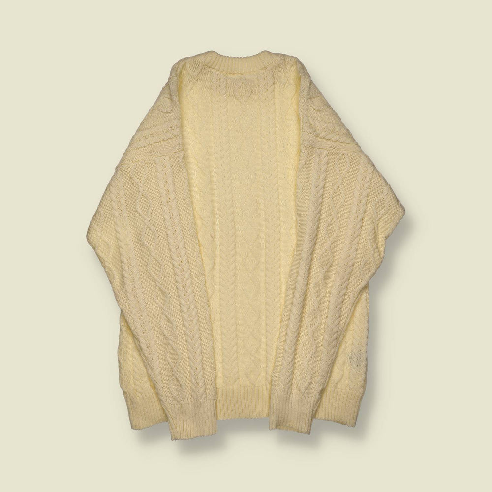 1970s | Unknown | Cable Knit Jumper – Cream - XS/S