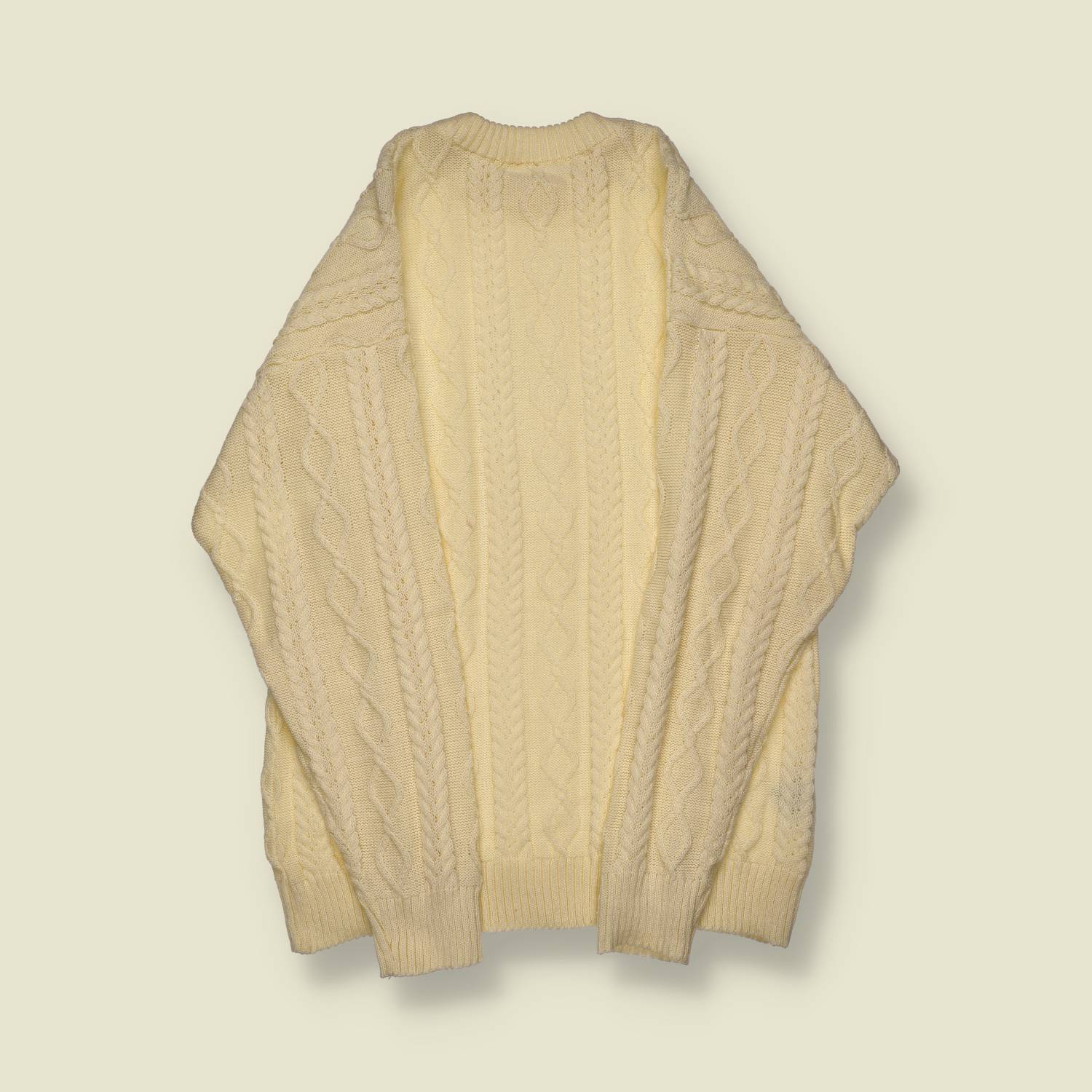 1970s | Unknown | Cable Knit Jumper – Cream - XS/S