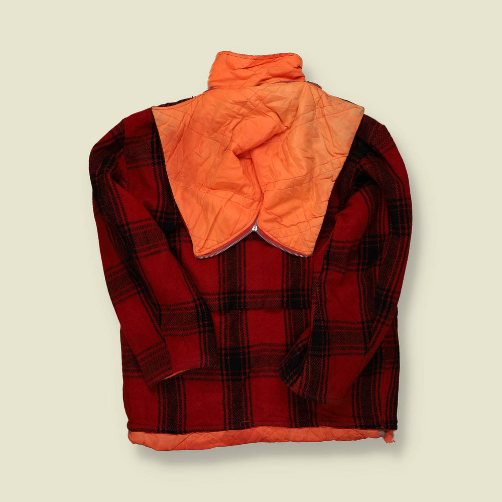 1970s | Wool Hunting Jacket – Red/Black Check - M/L